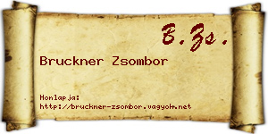 Bruckner Zsombor névjegykártya
